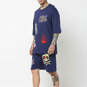 Superior Quality Low Price Summer Wear <b>Men</b> <b>T</b>-<b>shirt</b> & <b>Shorts</b> <b>Set</b> Branded Logo Print Pakistan Manufacturer <b>T</b>-<b>shirt</b> & <b>Shorts</b> <b>Set</b> - Product Image 2