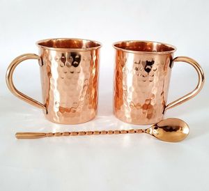 Ensemble de tasses en cuivre martelé de qualité supérieure pour un service élégant, des boissons ayurvédiques et une décoration moderne de la maison - Product Image 2