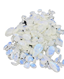 Wholesale <b>Rainbow</b> Natural Moon Stone Cabochon High Grade Flashy Loose Gemstone for Pendant Necklace - Product Image 1