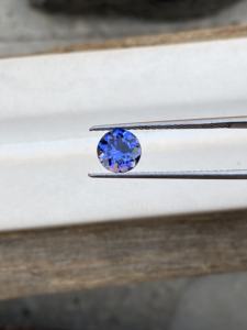 1.01 carat naturel bio couleur tanzanite 6mm coupe ronde loupe-pierre propre qualité AAA zoisite non chauffée pour la fabrication de bijoux - Product Image 4