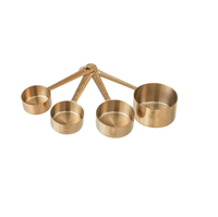 Poli miroir de haute qualité épices à mesurer couleur or ensembles de cuillères tailles personnalisées ensemble de cuillères petits et grands ustensiles de cuisine
