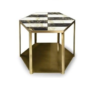Dining Room And Bedroom Centerpieces Gold Plated <b>Corner</b> Table Golden Finished Hand Curved Decorative Bedroom Center Table Use - Product Image 4