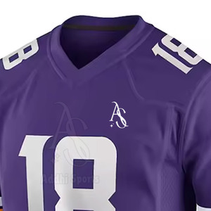 Maillot de football américain robuste sur mesure grande taille avec manches courtes caractéristiques respirantes fabriqué au Pakistan - Product Image 4