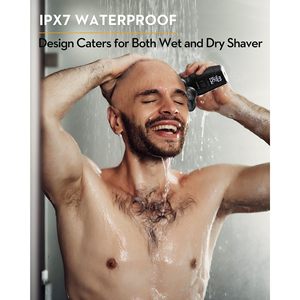Tondeuse électrique pour hommes avec 7 têtes de rasage, étanche IPX7, pour cheveux, charge rapide - Product Image 3