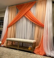 Tuyau Triple couche et drapé kit de support de toile de fond de scène portable pour la réception accessoires de cabine photo de mariage arc de mariage carré