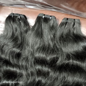 Meilleure vente Extension de cheveux humains Super Double Drawn Loose Wave Style Raw Indian Hair Genius Wefts de donneur unique Meilleur vendeur - Product Image 3
