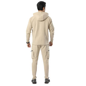Conjunto de Pantalones Deportivos con Capucha y Cremallera Color Caqui para Hombre, Tendencia 2024, Alta Calidad, Ecológico, en Oferta, Barato, al por Mayor - Product Image 4