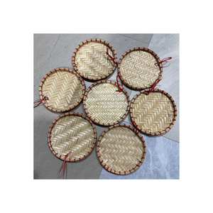 Bandeja de bambú al por mayor de Vietnam, cesta de servicio ecológica de alta calidad hecha a mano - Product Image 1