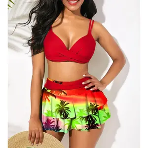 Sexy traje de baño de lujo para mujer traje de baño ropa de playa verano traje de baño blanco 3D flor sólido dos piezas Push Up Bikini conjunto - Product Image 5