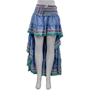 <b>Skirts</b> Updown Recycle Indian Silk Printed Bohemian Outfit for Summer 100% <b>Reversible</b> Breathable Natural Waistline - Product Image 1