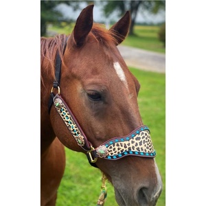 Licol en cuir de qualité supérieure pour chevaux, disponible à prix de gros auprès d'un exportateur et fabricant indien, en vente - Product Image 2