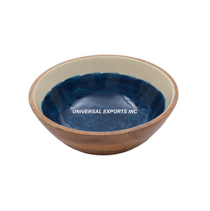 Bol à chocolat rond en bois Design créatif bol sucré fait à la main classique élégant en gros nouveau bol à salade en bois - Product Image 5