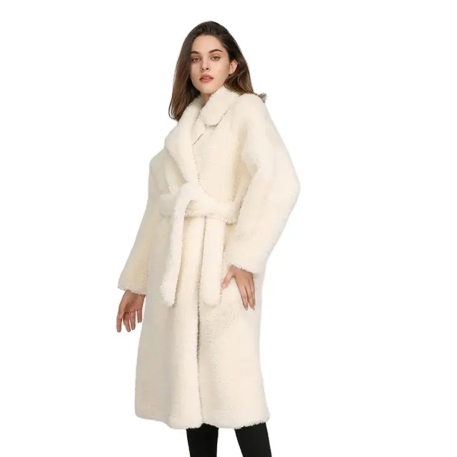 OEM Wholesale Fashion Long Ladies Winter Coats Hood Women Faux Fox Fur Jacket Coats