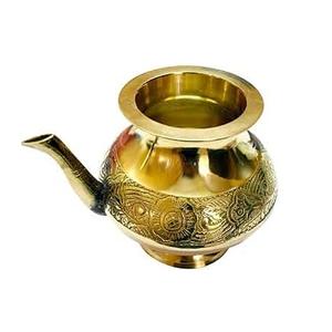 Lota de Latón Puro Vintage de Alta Calidad con Grabado y Acabado Pulido para Uso en la Cocina, Artículo de Cocina Árabe Antiguo - Product Image 4