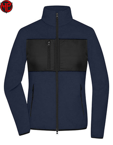 Chaqueta de Invierno Personalizable de Poliéster y Algodón con Cierre, Cuello Alto y Logotipo Frontal, Chaqueta Transpirable de Forro Polar para Hombre - Product Image 3