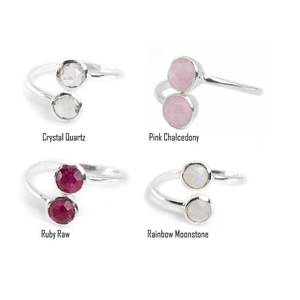 Elegante Anillo Ajustable de Plata de Ley 925 con Calcedonia Rosa Redonda, Joyería Hecha a Mano - Product Image 4