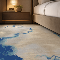 QIANQIAO Maßgefertigter Gewebter Axminster-Teppich 80% Wolle 20% Nylon Wand-zu-Wand Luxus Bedruckter Bodenteppich für 5-Sterne-Hotels