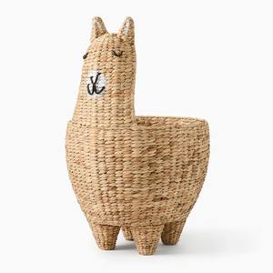 Precio más barato tejido a mano diseños personalizados agua Jacinto animal cesta marrón llama en forma de cestas de lavandería - Product Image 1