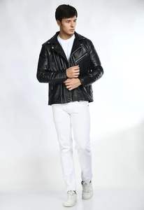 แจ็กเก็ตหนังสำหรับผู้ชายให้ความอบอุ่นในฤดูหนาวแจ็กเก็ตแขนยาวสำหรับผู้ชายสวมใส่สบายมีสไตล์ - Product Image 6