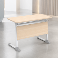 Bureau commercial avec panneau de modestie, panneau de particules mélaminé E1 de 25 mm, structure en acier fixe pour centre de formation et bureau