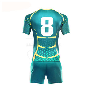 Personalizado de alta calidad 100% poliéster cómodo transpirable de secado rápido Rugby uniforme último estilo ropa deportiva conjunto de ropa de fútbol - Product Image 2