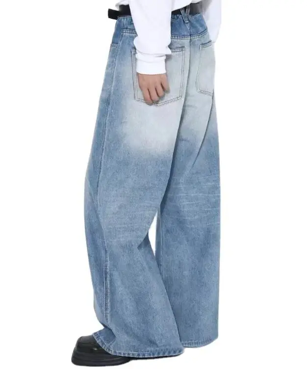 Tùy Chỉnh Desgin Cao Qualityfactory Chất Lượng Cao Baggy Denim Tùy Chỉnh Baggy Jeans Cho Nam Giới Lỏng Hip Hop Thời Trang Dạo Phố Rửa Jeans Quần