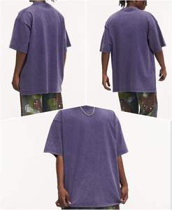 2025เสื้อยืดผู้ชายโอเวอร์ไซส์ผ้าคอตตอนแฟชั่นใหม่เปิดไหล่ตกเสื้อยืดปรับแต่งสต็อกได้ - Product Image 4