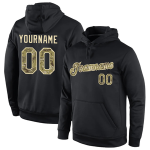 Sudadera con Capucha Personalizada con Número de Camuflaje Negro Sublimado, Ropa Deportiva Personalizada con Logotipo, Diseño de Ropa de Equipo para Hombre y Mujer - Product Image 1