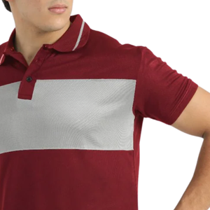 <b>Mens</b> <b>Red</b> and Gray Polo Shirt Short Sleeve Casual Sportswear Stylish Comfortable High Quality Breathable Fabric Fashion <b>Top</b> - Product Image 6