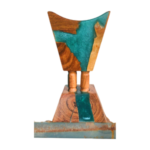 Brûleur à Bakhoor en bois d'acacia de haute qualité avec résine époxy, brûleur à bakhoor arabe, Ramadan Moubarak 2025, parfum d'oud, fait à la main, diffuseur durable - Product Image 1