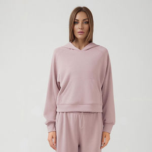 Personnalisation B2B disponible sweats à capuche pour femmes logo personnalisé pulls à capuche pour femmes sweats à la mode unis en coton biologique pour femmes - Product Image 2