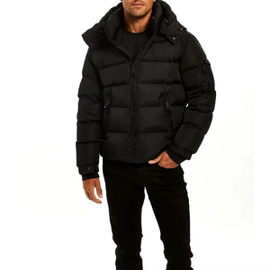 Veste matelassée légère imperméable à séchage rapide en toile à capuche avec logo personnalisé pour hommes - Product Image 4