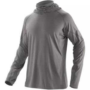 Chemises de pêche en polyester personnalisées avec protection solaire pour hommes, manches longues, vêtements de sport de base légers et imperméables, maillot à capuche anti UV - Product Image 4