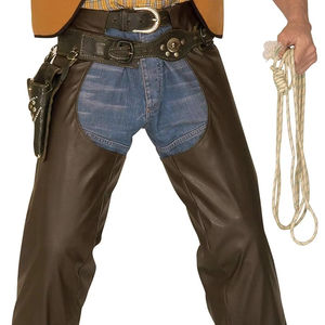 Chaparreras Vaqueras Vintage Personalizadas de Cuero Genuino Hechas a Mano Transpirables para Montar a Caballo - Diseño Elegante Estilo Desierto - Product Image 1