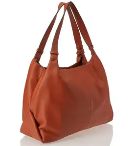 Kahverengi moda zarif deri bayan çanta bayanlar deri Tote etiketi İş ve deri çanta çanta
