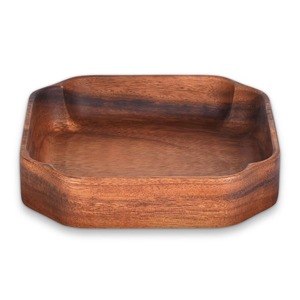 Plateau de service en bois de forme unique pour thé café et collations Plateau artisanal élégant pour table à manger de cuisine et décoration intérieure - Product Image 6