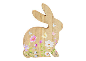 Nueva decoración de conejo de madera de mango personalizable para Pascua y Navidad 10x22x2 tamaños decoraciones de fiesta con colores personalizados - Product Image 3