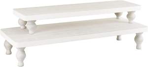 Ensemble de 2 supports de présentation en bois, support de table rustique pour la décoration, les desserts et l'affichage commercial - Product Image 5