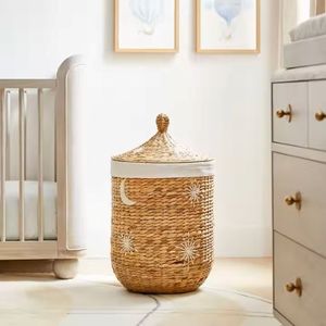 Cesta de jacinto de agua hecha a mano Natural ecológico decorativo ligero duradero organizador de almacenamiento de Vietnam - Product Image 6