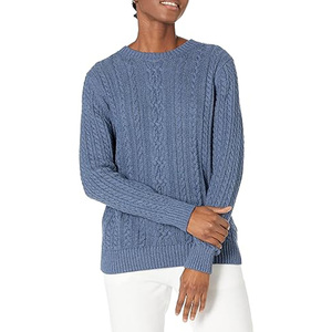 Suéter de gran tamaño de punto con cuello redondo de manga larga informal para mujer Otoño Térmico pesado para ropa de calle de invierno - Product Image 3