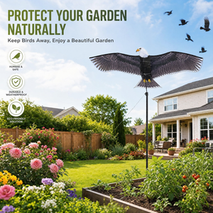 Épouvantail Aigle/Héron à Énergie Éolienne avec Perche Télescopique pour le Contrôle des <span class=keywords><strong>Oiseaux</strong></span> dans les Vergers, Jardins et Exploitations Agricoles - Product Image 2