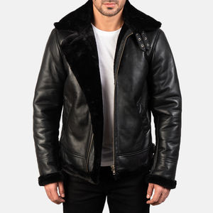Abrigos de piel auténtica a la moda al por mayor, chaqueta de moto con bordado de letras, chaqueta bomber de piel auténtica para hombre y mujer - Product Image 1