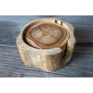 Customised Design New Walnut Wood <b>Coaster</b> High Quality Indian Exporter Product <b>for</b> Mats & Pads - Product Image 4