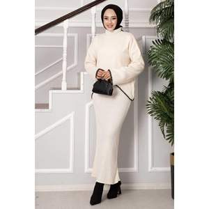 Vestido Corto Cosido Pastor Crudo - Product Image 3