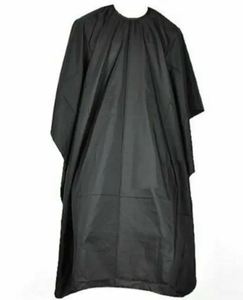 Capa de peluquero impermeable negra hecha de poliéster duradero - Product Image 1