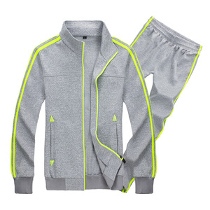 Chándales ajustados de sarga de algodón para hombre Conjuntos de ropa de abrigo larga con técnicas bordadas tejidas - Product Image 1
