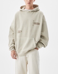 Sweat à capuche tendance pour homme 2024, en maille, à épaules tombantes, doublé, écologique, grande taille, personnalisable, imprimé, décontracté - Product Image 5