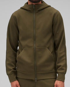 Indemand Coton Polyester Mélangé Mi-Poids Zipper Hoodie Pour Hommes Élégant Essentiel Chaud Respirant À Capuche Avec Personnaliser Logo - Product Image 1