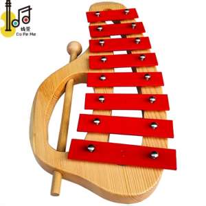 <span class=keywords><strong>Xylophone</strong></span> à base de pin avec 8 barres en métal rouge pour les mélomanes débutants cadeau jouant de la musique prix de gros guérison par le son en vente - Product Image 4