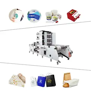 High Quality High Precision Labels and Paper Cup Printer with Slitter or Collection Fully-automatic Flexo Printing Machine